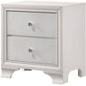 Benjara White 2-Drawer 16.4 in. Wooden Nightstand