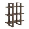 Nathan James Benji 32 in. Floating Wall Bookcase, 3-Tier Display Shelf, Decorative Modular Shelf in Solid Wood (Set of 2)