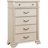 Furniture of America Erminia 5-Drawer Antique White Chest of Drawers (53.25 in. H x 37 in. W x 17 in. D)