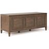 Simpli Home Connaught Solid Wood 51 in. Wide Traditional Storage Bench Trunk in Natural Aged Brown