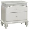 Acme Furniture Maverick 2-Drawer Platinum Nightstand 28.11 in. x 17.01 in. x 27.95 in.