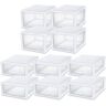 Sterilite 27 Qt Stacking Storage Drawer Container (4 Pack) + 16 Qt Box (6 Pack)