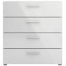 Tvilum Austin 4-Drawer Oak Structure/White High Gloss Chest of Drawers