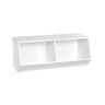 ClosetMaid KidSpace 36 in. W x 15 in. H White Stackable Angled 2-Cube Organizer