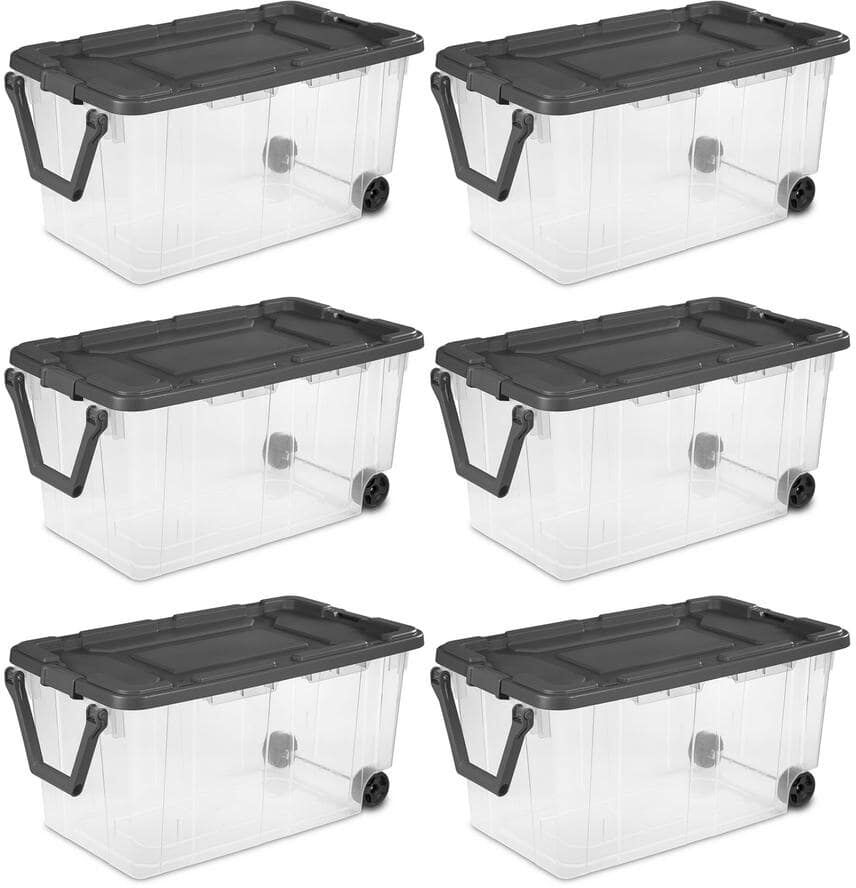 The Best Storage Containers for Organizing Your Space 60 Sterilite 160-Qt. Storage Box Container w/Lid 6 Pack