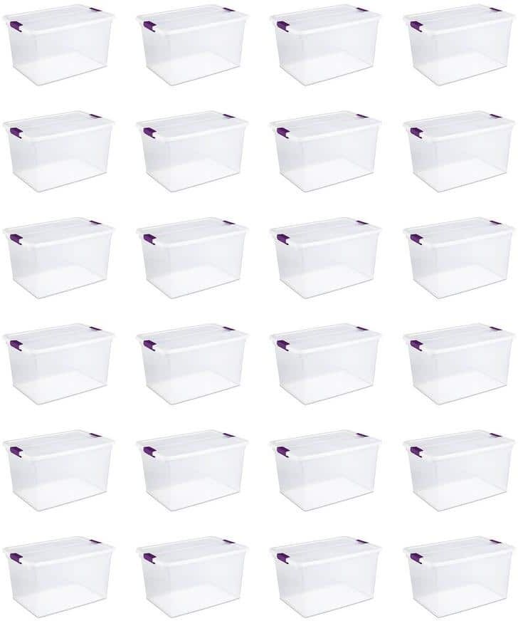 The Best Storage Containers for Organizing Your Space 62 Sterilite 66 Qt. ClearView Latch Box Storage Bin Container (24-Pack)