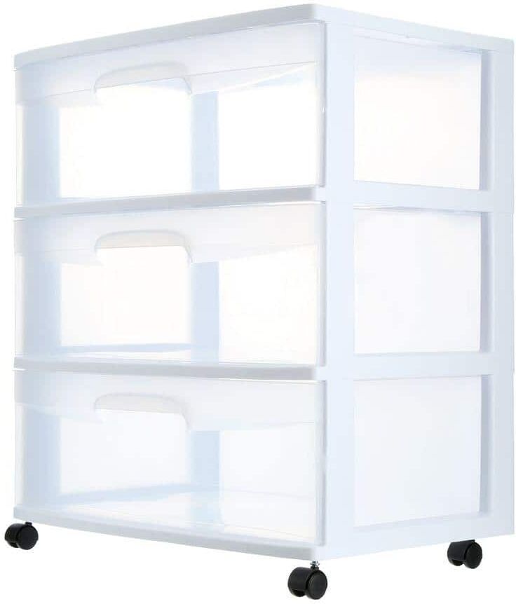 The Best Storage Containers for Organizing Your Space 14 Sterilite Home 3-Drawer Cart Clear Portable Durable Storage Container on Casters