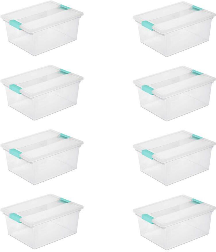 The Best Storage Containers for Organizing Your Space 19 Sterilite 11.5 Qt. Plastic Deep Storage Container Tote with Latching Lid in Clear, 8 Pack