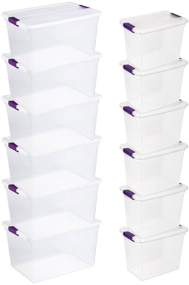 The Best Storage Containers for Organizing Your Space 21 Sterilite Clear Box Storage Container (6-Pack) + 27 Qt. Tote (6-Pack)