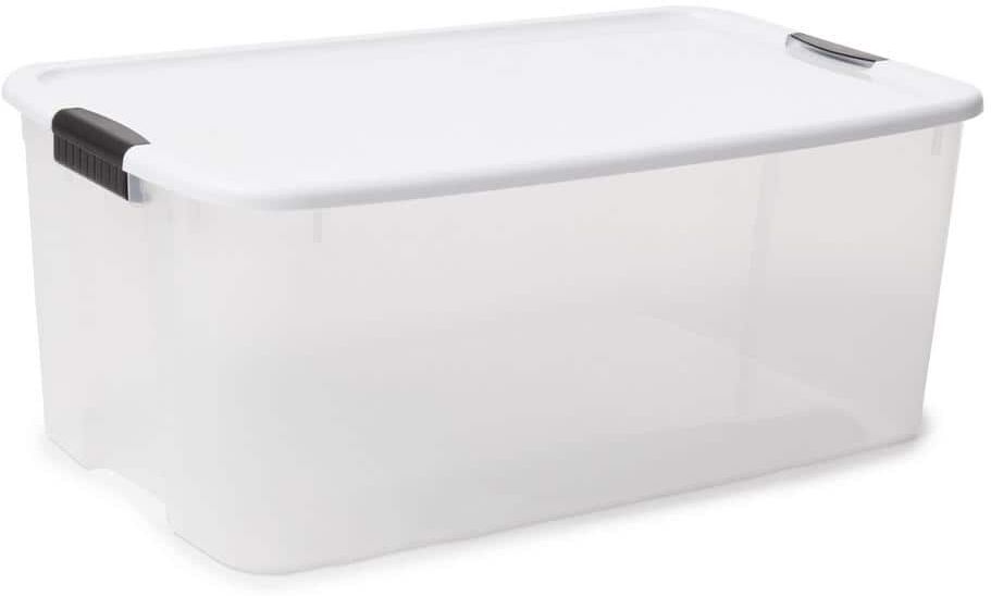 The Best Storage Containers for Organizing Your Space 54 Sterilite 116 Qt. Ultra-Latching Storage Bin Box Container, Clear (16-Pack)