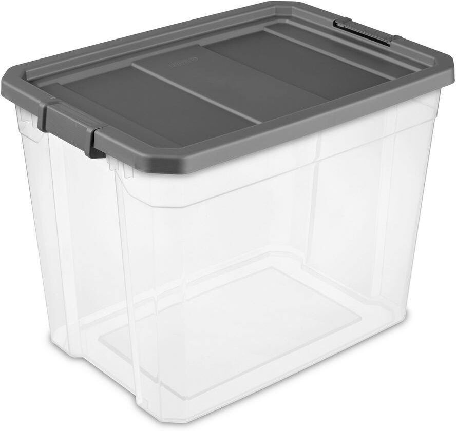 The Best Storage Containers for Organizing Your Space 40 Sterilite 108 qt. Clear Stacker Storage Container Tote with Latching Lid (8-Pack)