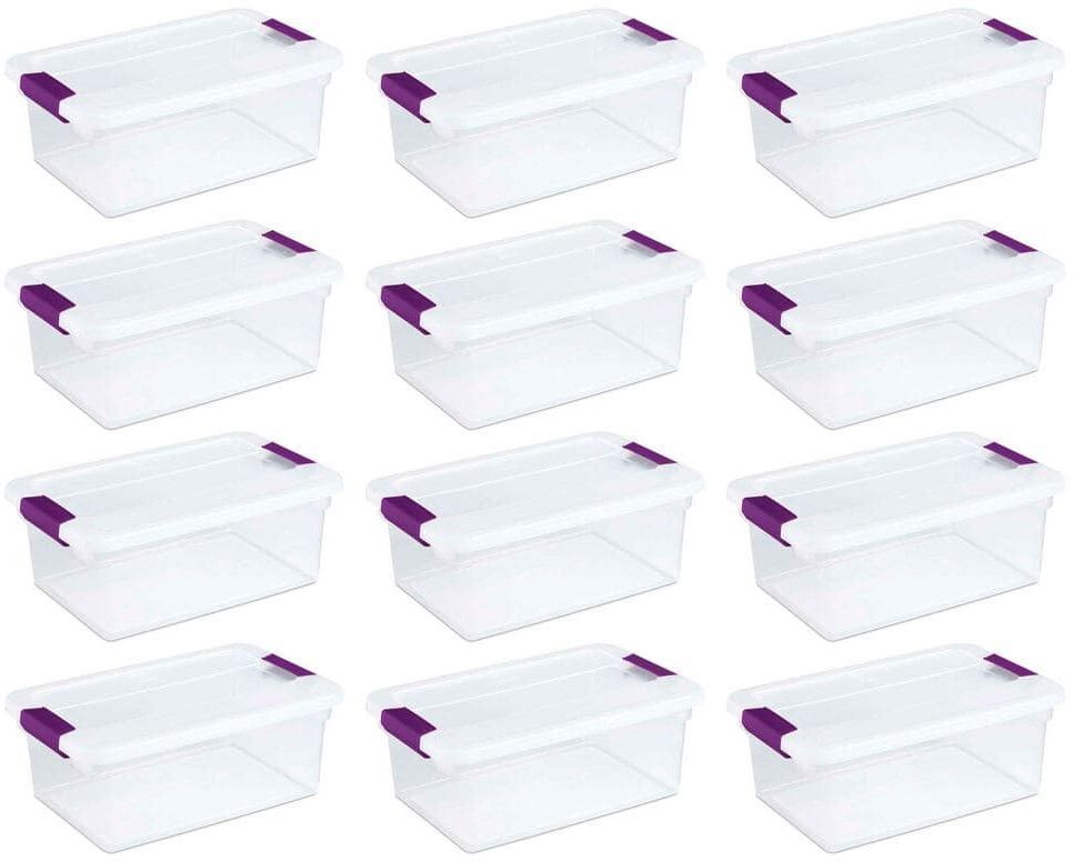 The Best Storage Containers for Organizing Your Space 25 Sterilite 15-Quart Plastic Stackable Storage Container with Lid, Clear (12 Pack)