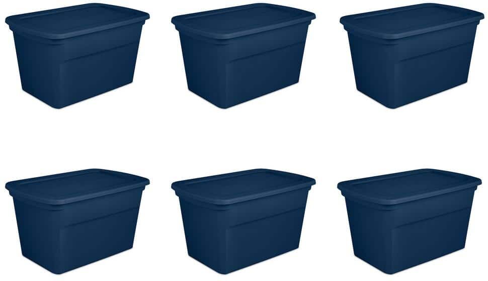 The Best Storage Containers for Organizing Your Space 38 Sterilite Classic Lidded Stackable 30 Gal Storage Tote Container, Blue (6-Pack)