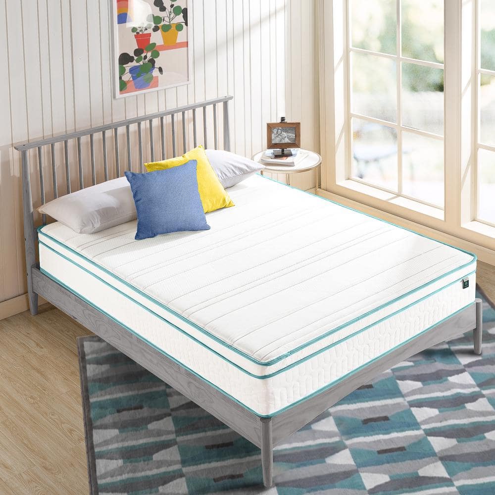 Zinus Euro Top Full Medium 10 Inch Memory Foam Spring Hybrid Mattress