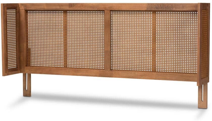 Baxton Studio Rina Ash Walnut Queen Headboard