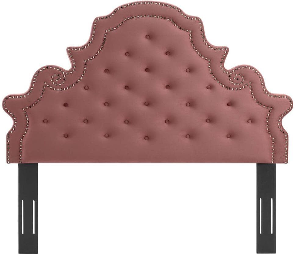 MODWAY Diana Dusty Rose Tufted Performance Velvet King/California King Headboard