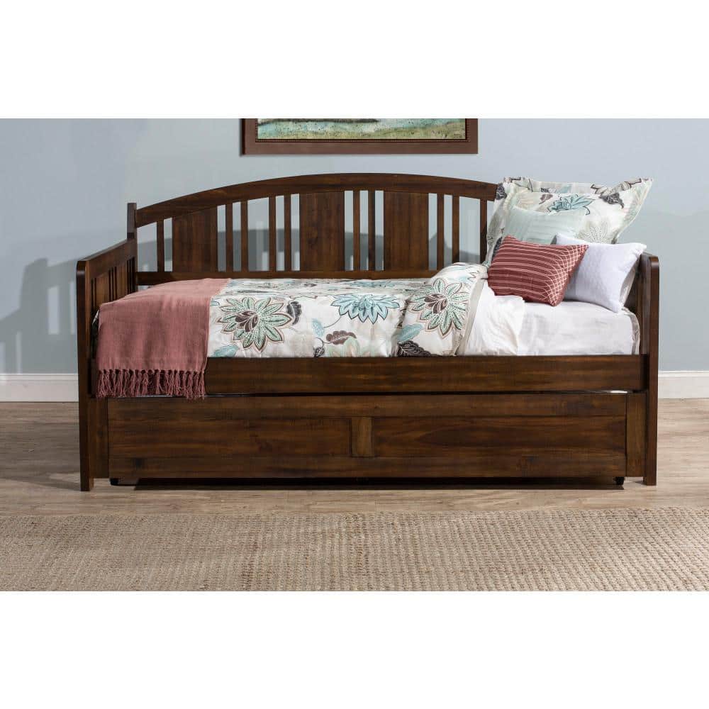 Hillsdale Furniture Dana Wood Twin Daybed with Trundle, Brushed Acacia