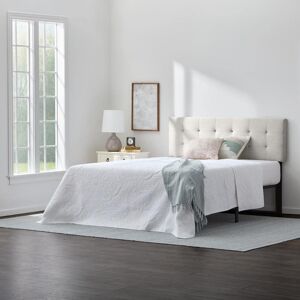 Brookside Kaylee Adjustable Ivory Twin/Twin XL Upholstered Low Profile Headboard with Square Tufting