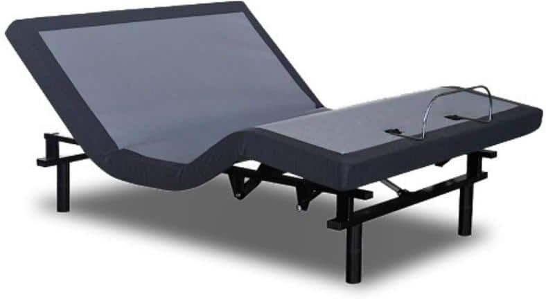 OMNE SLEEP OS25 Black/Grey Split California King Adjustable Bed Base with Head and Foot Position Adjustments