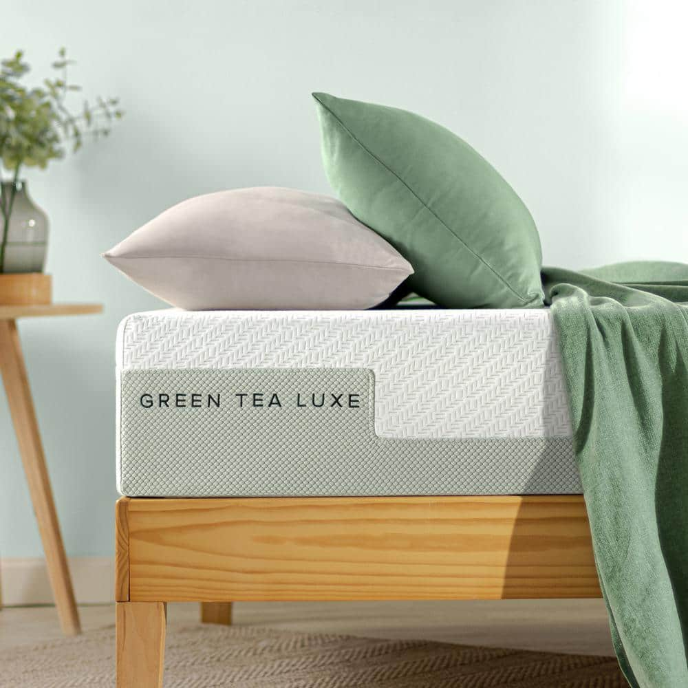 Zinus Green Tea Luxe 10 Inch Medium Smooth Top Queen Memory Foam Mattress, Made in USA