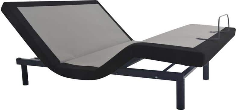 OMNE SLEEP OS3 Black/Grey Split California King Adjustable Bed Base with Head and Foot Massage