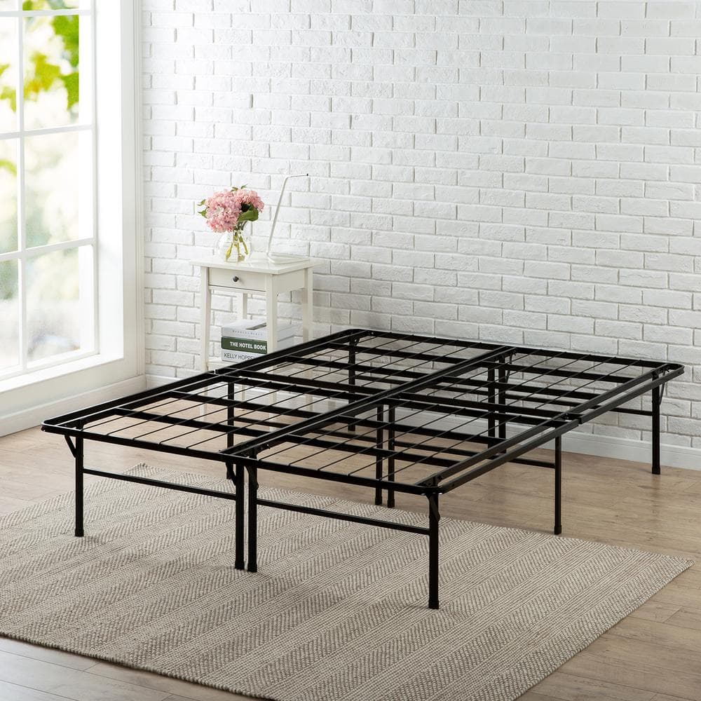 Zinus Black SmartBase Heavy Duty Queen Metal Platform Bed Frame