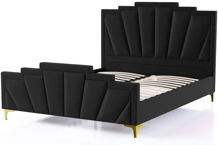 Furniture of America Cedarbrook Black Steel Frame Queen Platform Bed and Care Kit