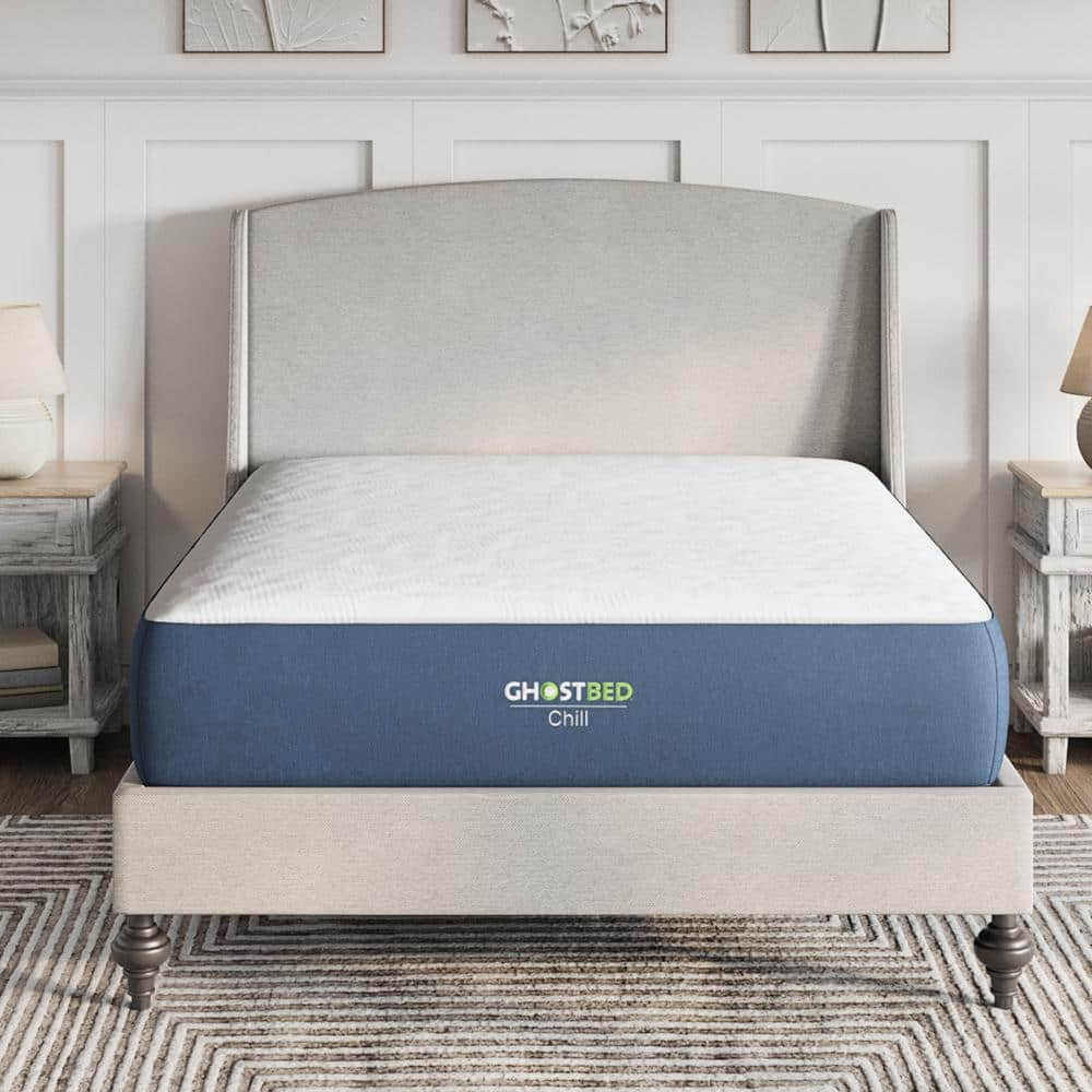 GHOSTBED Chill King Medium 11in Gel Memory Foam and Mattress in a Box