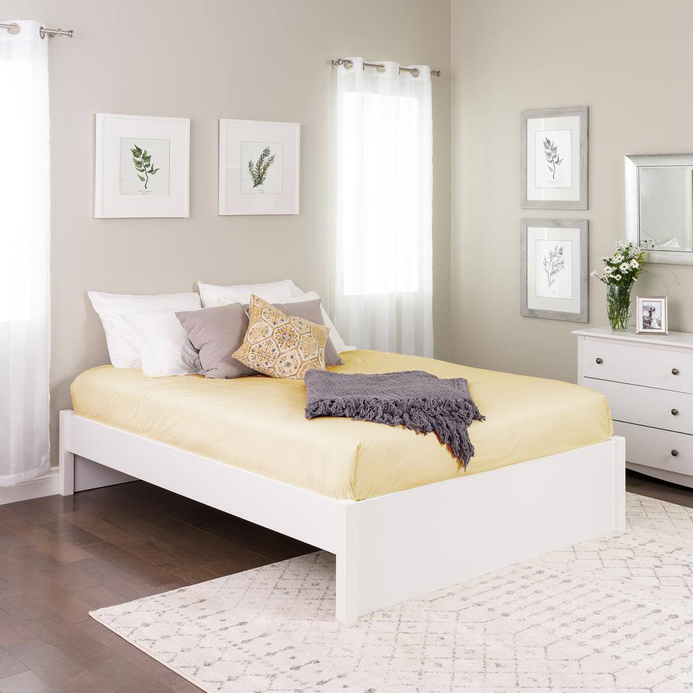 Prepac Select White Queen 4-Post Platform Bed