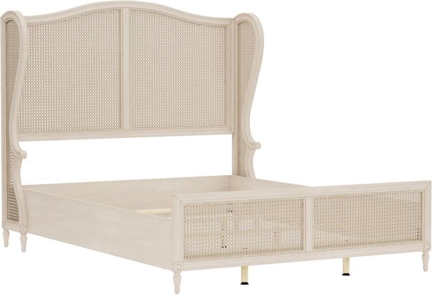 Hillsdale Furniture Sausalito White Queen Headboard and Footboard Bed with Frame