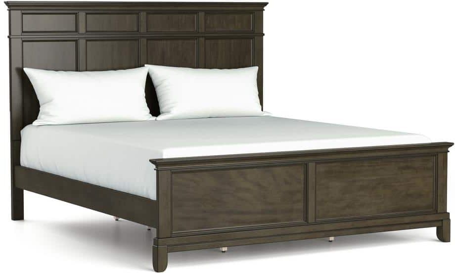 Furniture of America Emery Point Gray King Panel Bed and Care Kit