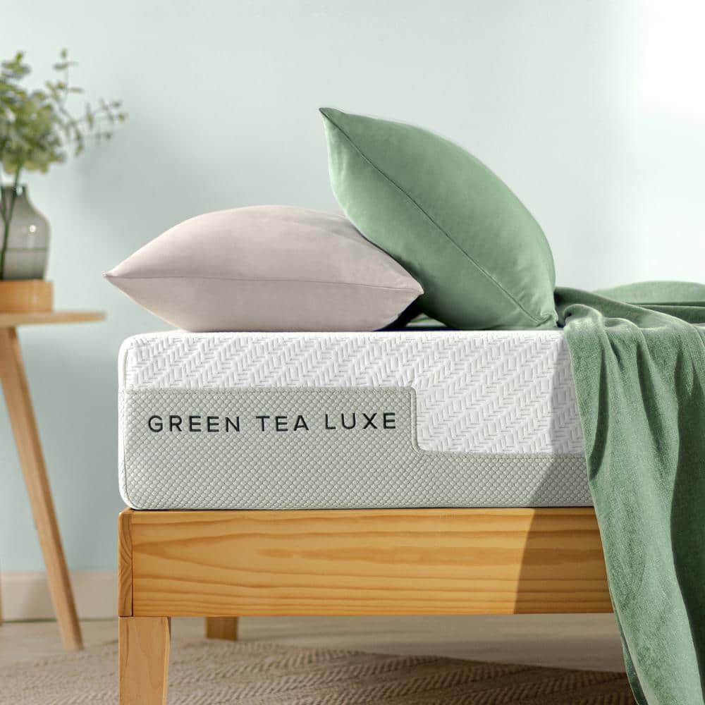 Zinus Green Tea Luxe 8 Inch Medium Smooth Top King Memory Foam Mattress, Made in USA