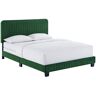 MODWAY Celine Emerald Channel Tufted Performance Velvet Queen Bed