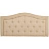 HOMCOM Beige Queen Upholstered Headboard