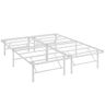 MODWAY Horizon White Full Stainless Steel Bed Frame
