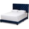 Baxton Studio Candace Navy Blue Queen Bed