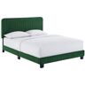 MODWAY Celine Emerald Channel Tufted Performance Velvet Full Platform Bed