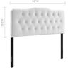 MODWAY Annabel White Queen Diamond Tufted Performance Velvet Headboard