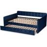 Baxton Studio Jona Navy Blue Full Daybed with Trundle