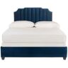 SAFAVIEH Streep Blue Full Upholstered Bed