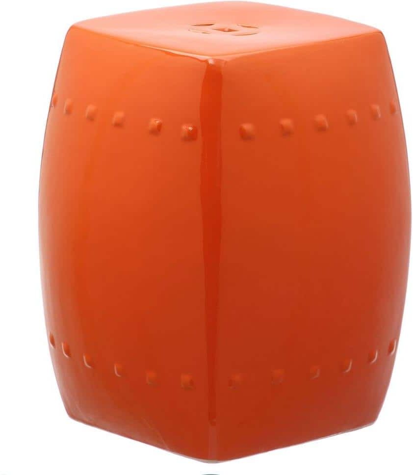 SAFAVIEH Villa Orange Ceramic Garden Stool