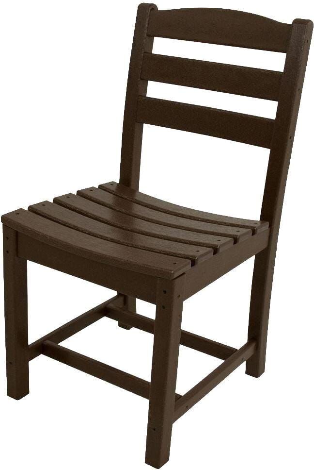 POLYWOOD La Casa Cafe Mahogany All-Weather Plastic Outdoor Dining Side Chair