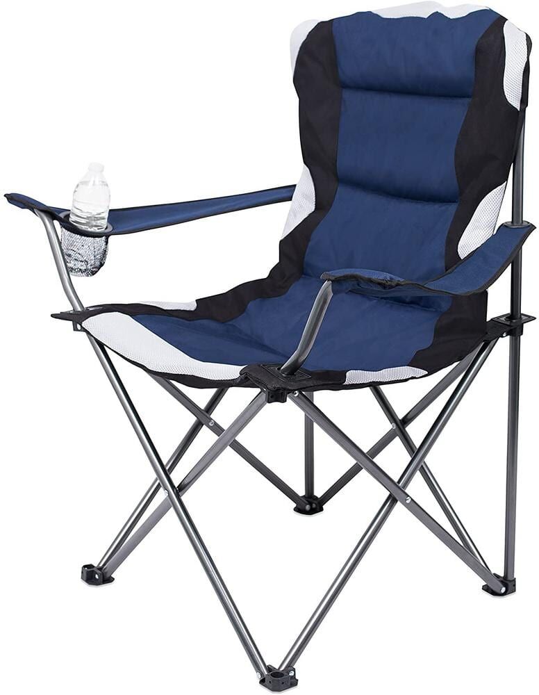 BirdRock Home Internet's Best Navy Blue Outdoor Sports Padded Camping Folding Chair