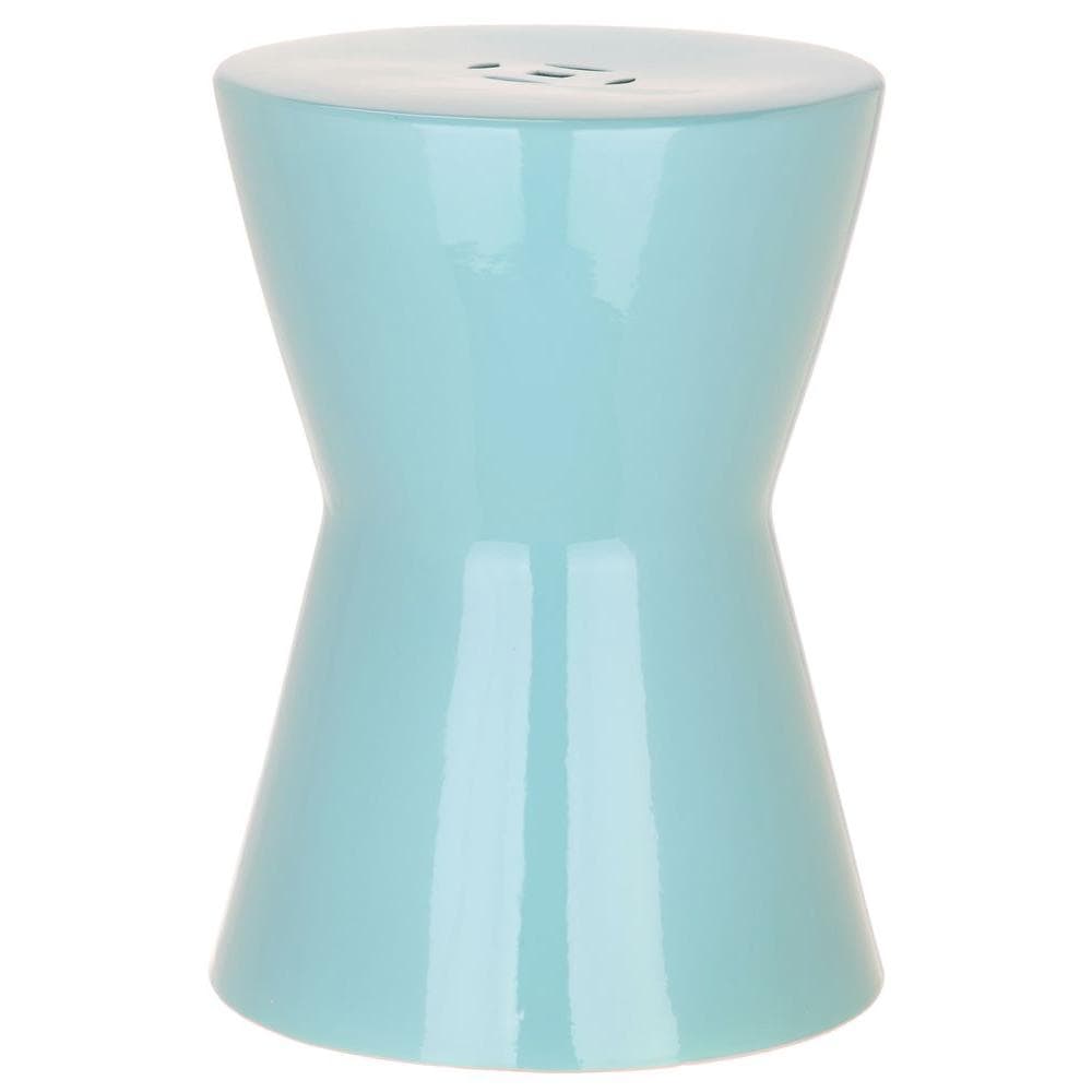 SAFAVIEH Liana Aqua Ceramic Garden Stool