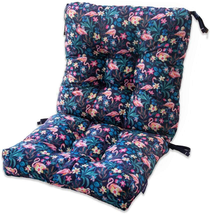 Classic Accessories Vera Bradley 21 in. W x 19 in. D x 22.5 in. H x 5 in. Thick Patio Chair Cushion in Flamingo Garden