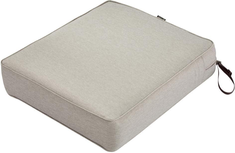 Classic Accessories Montlake 23 in. W x 25 in. D x 5 in. Thick Heather Grey Outdoor Lounge Chair Cushion