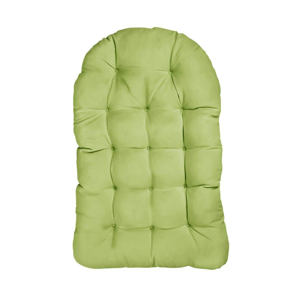 SORRA HOME 27 in. x 44 in. Egg Chair Cushion in Apple Green