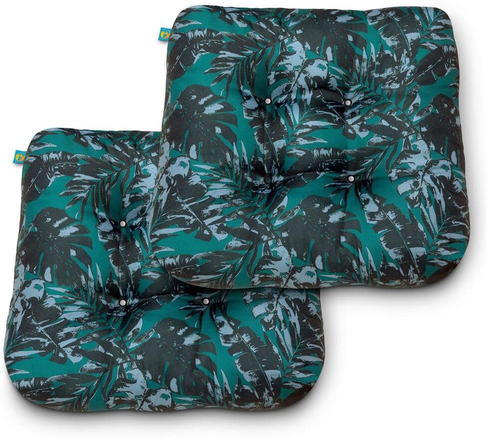 Classic Accessories Duck Covers 19 in. x 19 in. x 5 in. Olympic Forest Square Indoor/Outdoor Seat Cushions (2-Pack)