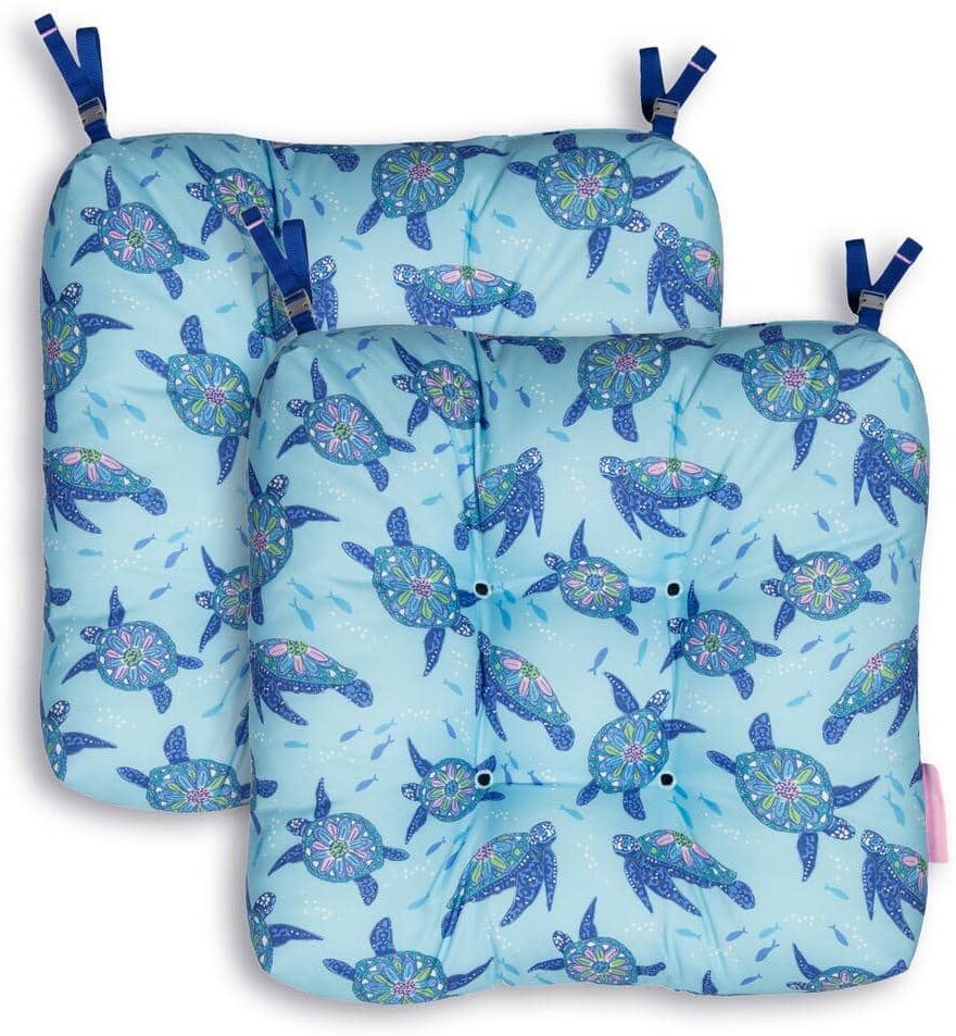 Classic Accessories Vera Bradley Just Turtles Square Outdoor Seat Cushion