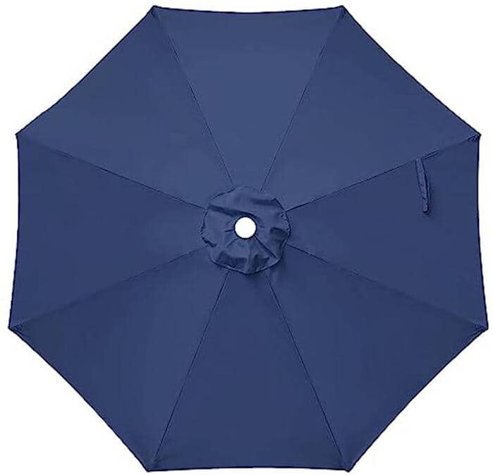 Zeus & Ruta 9 ft. Dark Blue Patio Umbrella Replacement Canopy Outdoor Table Market Umbrella Replacement Top Cover for Garden, Patio